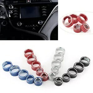 GARI[fBI{^XCb`{^Jo[g^J2018pubN- Air Conditioning Audio Buttons Switch Button Covers for Toyota Camry 2018 Black-