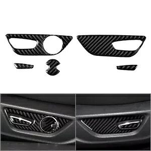 tH[h }X^OpJ[{t@Co[ V[gXCb` {^ Jo[ 5  - 5pcs Carbon Fiber Seat Adjustment Switch Button Cover for Ford Mustang-