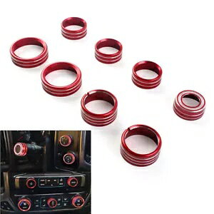 8x GAR XCb` {^ x[ bh V{[ Vo[h 14-18-p 8x Air Conditioning Switch Button Bezel Red for Chevrolet Silverado 14-18-