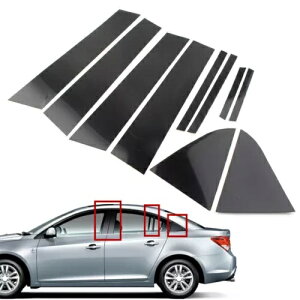 10 �u���b�N�h�A�E�B���h�E�R�����|�X�g�g�����V�{���[�N���[�Y 2011-2015- 10pcs Black Door Window Column Post Trim for Chevrolet Cruze 2011-2015- �y���s�A���i�z