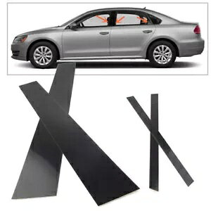 4x ubN hA EBhE R |Xg g VW WFb^ 2012-2018 4dr Z_p- 4x black door window column post trim for VW Jetta 2012-2018 4dr sedan-