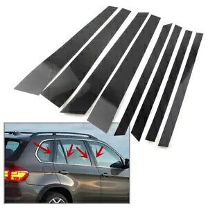 8 x hAEBhEROAt[g BMW X5 E70 2007-2013 ubN- 8 x door window column glare frame trim for BMW X5 E70 2007-2013 black-