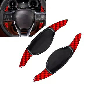 YACtBjeBAOHp̐ԂXeAOzC[VtgbJ[GNXeVB Red Steering Wheel Shift Rocker Extension for Nissan, Infiniti, Mitsubishi.-