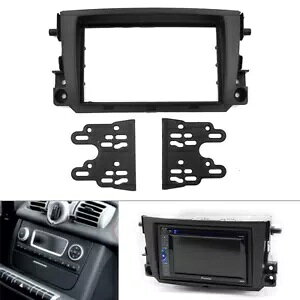 173*98 �~�����[�g���� 2DIN ���W�I DVD �t���[���ؖ��_�b�V���{�[�h SMART ForTwo �p 173*98mm Car 2DIN Radio DVD Frame Fascia Dashboard for SMART ForTwo- �y���s�A���i�z