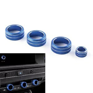 4x R\[ AC NC[g Rg[ {^ O Jo[ z_ VrbN 11. 2022+ u[- 4x Console AC Climate Control Button Ring Cover for Honda Civic 11. 2022+ Blue-