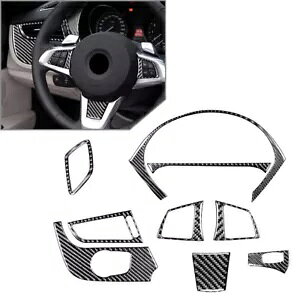 CeAXeAOzC[Jo[g BMW Z4 E89 2009-16 J[{t@Co[ubN LHD- Interior steering wheel cover trim for BMW Z4 E89 2009-16 carbon fiber black LHD-