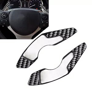 J[{t@Co[ubNXeAOzC[VtgbJ[GNXeVNTX IS RC NX CT- Carbon Fiber Black Steering Wheel Shift Rockers Extension for Lexus IS RC NX CT-