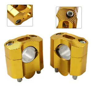 ゴールドハンドルバーファットバーマウントクランプライザーアダプター7/8インチから11/8インチダートピットバイクATV- Gold Handlebar Fat Bar Mount Clamps Riser Adapter 7/8"" to 11/8"" Dirt Pit Bike ATV-
