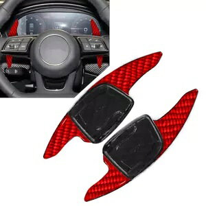 ԂXeAOzC[VtgbJ[GNXeVAEfB A3 A4 A5 A7 Q3 Q7 S4 S5 S8- Red steering wheel shift rocker extension for Audi A3 A4 A5 A7 Q3 Q7 S4 S5 S8-