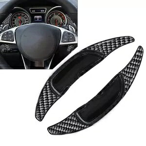 ZfXxc AMG C43 C63 E63 pubNXeAOzC[VtgphGNXeV- Black steering wheel shift paddles extension for Mercedes Benz AMG C43 C63 E63-