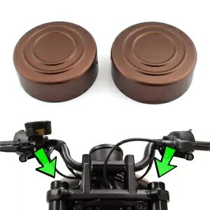 �g�b�v�t�H�[�N�X�e���i�b�g�L���s�^�� �n�[���[�X�|�[�c�X�^�[ S 1250 2021 2022 �u���E��- Top Fork Stem Nut Capitals for Harley Sportster S 1250 2021 2022 Brown-
