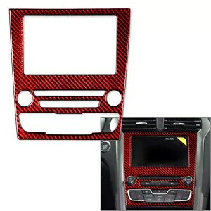 GPS irQ[VplJo[A2013-2019 tH[h fIɓK J[{t@Co[ bh- GPS Navigation Panel Cover, Fits 2013-2019 Ford Mondeo Carbon Fiber Red-