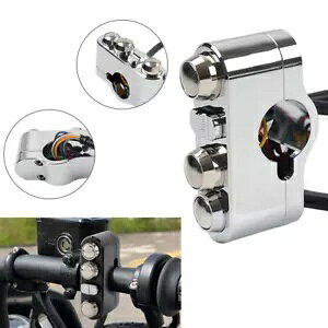 n[[_CiX|[cX^[N[pn[lXCNCt1C`nho[Rg[XCb`- 1" Handlebar Control Switch with Harness CNC for Harley Dyna Sportster Chrome-