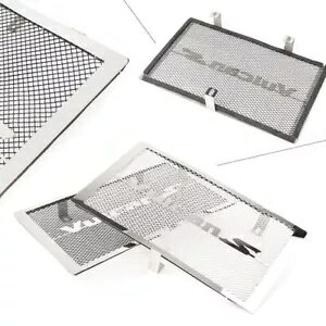 �u���b�N/�V���o�[ ���W�G�[�^�[ �N�[���[�ی�O���b�h Kawasaki Vulcan EN650 2015-2018-�p Black/Silver Radiator Cooler Protection Grid for Kawasaki Vulcan EN650 2015-2018-
