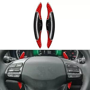 ԂXeAOzC[VtgbJ[q_C I30N xX^[ N KONA N Gg N- Red steering wheel shift rocker for Hyundai I30N veloster N KONA N Elantra N-