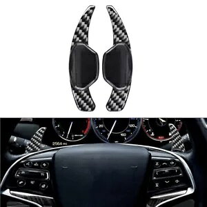 LfbN XTS 2013-2019 p ubN XeAO zC[ Vtg bJ[ GNXeV Black Steering Wheel Shift Rocker Extension for Cadillac XTS 2013-2019-