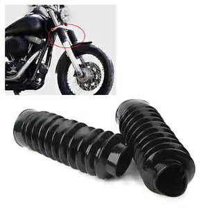 49mm tH[N tg QC^[ QC^[ u[c VbNAu\[o[ o[ n[[ _Cip 2 49mm Fork Front Gaiters Gators Boot Shock Absorber Rubber for Harley Dyna 2PCS