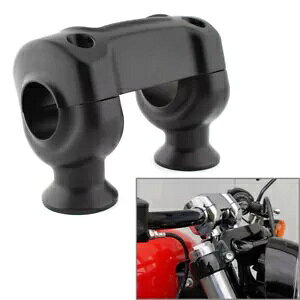 CNC nCgCU[nho[NbvA_v^[n[[\teC_Cit@bg{uubNɓK CNC Height Riser Handlebar Clip Adapter Fit Harley Softail Dyna Fat Bob Black