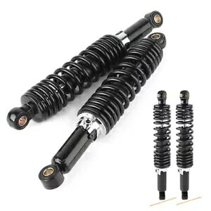 yA 12.5C` 320mmVbN GAAu\[o[ TXyV ubN XYL GS 125 150p Pair 12.5" 320mmShock Air Absorbers Suspension Black Fit for Suzuki GS 125 150