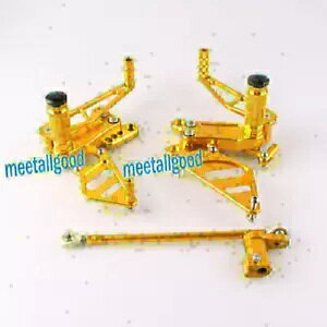 \ȃ[XtbgyO̓z_ 954 929 AZbg AZbg S[h GP VtgɓK܂ Adjustable Race Footpegs fit Honda 954 929 Rearsets Rearset Gold GP Shift