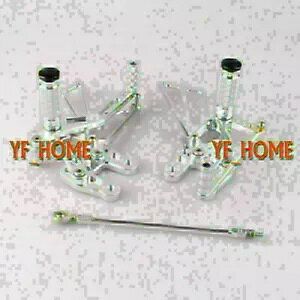 ���A�Z�b�g �t�b�g�y�O �X�Y�L GSXR1000 K7 2007 2008 �V���o�[�I�[�g�o�C�ɓK�� Rearsets Foot pegs fit Suzuki GSXR1000 K7 2007 2008 Silver Motorcycle �y���s�A���i�z