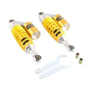 280mm 11C` AGAVbNAu\[o[ TXyVtBbg XN[^[ oCN ybg CG[ 2PC 280mm 11" Rear Air Shock Absorbers Suspension Fit Scooter Bike Moped Yellow 2PC