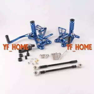 ���A�Z�b�g �t�b�g�y�O �z���_ CBR 600RR F5 2007-2014 �u���[�I�[�g�o�C�ɓK�� Rearsets Foot pegs fit Honda CBR 600RR F5 2007-2014 Blue Motorcycle �y���s�A���i�z