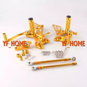 ���A�Z�b�g �t�b�g�y�O �z���_ CBR 600RR F5 2007-2014 �V�����S�[���h�I�[�g�o�C�ɓK�� Rearsets Foot pegs Fit Honda CBR 600RR F5 2007-2014 New Gold Motorcycle �y���s�A���i�z