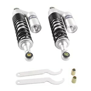 320 ~[gVbNGAAu\[o[TXyVtBbgz_ CX500 GL500 650 Vo[ & ubN po 320mm Shock Air Absorbers Suspension Fit Honda CX500 GL500 650 Silver&Black po