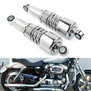 267mm 10.5C` AVbNAu\[o[ TXyV tBbg n[[ c[O [hLO N[ 267mm 10.5" Rear Shock Absorbers Suspension Fit Harley Touring Road King Chrome