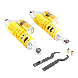 340mm 13.5C` VbN GAAu\[o[ TXyV I[goC 125 - 250cc CG[ 2 340mm 13.5"Shock Air Absorbers Suspension Fit Motorcycle 125 - 250cc Yellow 2pcs