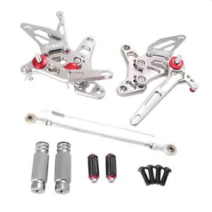 �����\�ȃt�b�g�y�O���A�Z�b�g�t�b�g�y�O�t�B�b�g�X�Y�L SV650/S60S 2017 �O���[�I�[�g�o�C Adjustable Footpeg Rearsets Foot Peg Fit Suzuki SV650/ S60S 2017 Grey Motorcycle �y���s�A���i�z