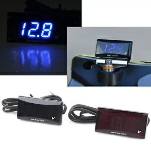 ~j LED fW^dvdvvQ[W/jo[T Mini LED Digital Voltmeter Voltage Meter Instruments Gauge Red / Blue Universal