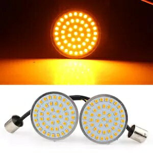 2C` X^C 1156 Ao[ LED Cg ^[VOiCT[g n[[_rbh\I[goCɓK 2" Style 1156 Amber LED Light Turn Signal Inserts Fit Harley Davidson motorcycle