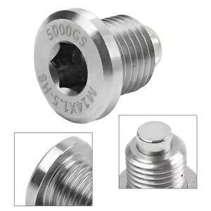 M14x1.5mm CGWIChvO AL AEfB V{[ NCX[ [^[ɓK M14x1.5mm Magnetic Engine Oil Drain Plug Fit Acura Audi Chevrolet Chrysler Motor