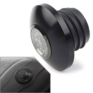 RKX^NICLbvJo[Ǝvtn[[\teC_CiubNI[goCp Fuel Gas Tank Oil Cap Cover With Watch For Harley Softail Dyna Black Motorcycle