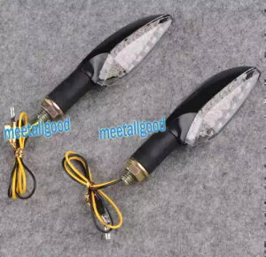 vX`bN LED d^[VOiCgCWP[^[ubNjo[T| Plastic LED Bulbs Turn Signal Lights Indicators Black Universal po