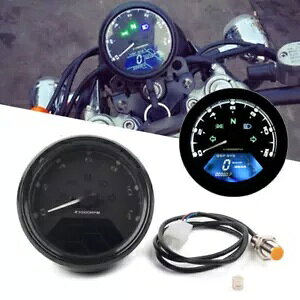 tfW^jo[TI[goCsvXs[h[^[^R[^[Q[W 12000RPM LCD Digital Universal Motorcycle Odometer Speedometer Tachometer Gauge 12000RPM