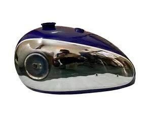 BSA A10 Tt@CAu[h&N[bL K\/R^N/FITS- BSA A10 Sapphire Blue Painted & Chrome Plated Gasoline/Fuel Tank/FITS-
