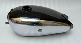 Horex Regina クロム & ブラック塗装スチール ガス燃料タンク (小型バージョン)/適合 Horex Regina Chrome & Black Painted Steel Gas Fuel Tank (Small Version)/FIT FOR