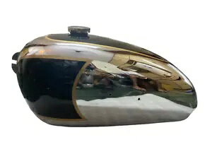 BSA S[f tbV A10 vW[ f ubN N[ K\ ^N Lbv/tBbgt BSA Golden Flash A10 Plunger Model Black Chrome Petrol Tank WITH CAP/FIT FOR