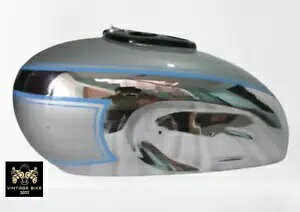 gCAt T90 5T Xs[h cC N[ Vo[ KX^N 1948 + Lbv / FITS- Triumph T90 5T Speed Twin Chrome Silver Gas Tank 1948 + Cap / FITS-