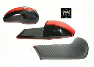 xl n[x JtF [T[ 260 360 ubN & IW K\ ^N & V[g /K Benelli Mojave Cafe Racer 260 360 Black & Orange Petrol Tank & Seat /FIT FOR