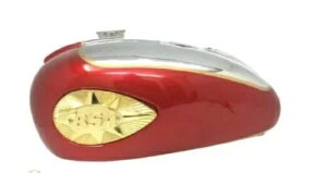 BSA A75 }[N 2 bhhN[bLR^NAobWt/K- BSA A75 MARK 2 RED PAINTED CHROME PLATED FUEL TANK WITH BADGES / FITS-