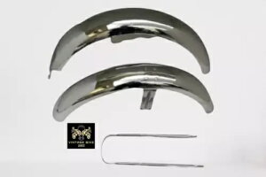 m[g R}h [hX^[ tgуA N[ }bhK[h Zbg/K NORTON COMMANDO ROADSTER FRONT AND REAR CHROME MUDGUARD SET/FIT FOR