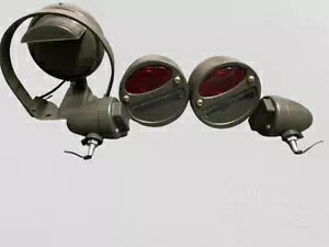 WILY ubNAEg wbhCg uPbgtALbgAC }[J[ CgA...- WILY BLACK OUT HEADLIGHTS WITH BRACKET, CAT EYE MARKER LIGHT,...-