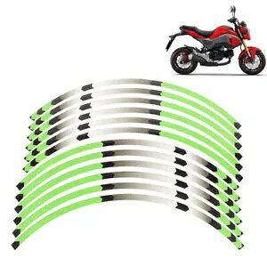 z_ MSX 125 Grom MSX125 SF 12-2022 zC[fJ[XebJ[XgCvO[ For HONDA MSX 125 Grom MSX125 SF 12-2022 Wheel Decals Rim Stickers Stripes Green