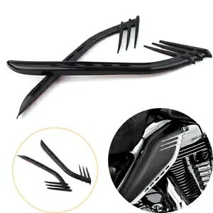 ~bht[ GA fBtN^[ ANZg g ubN tBbg n[[ c[O [hLO FLHR Mid-Frame Air Deflectors Accents Trims Black Fit Harley Touring Road King FLHR
