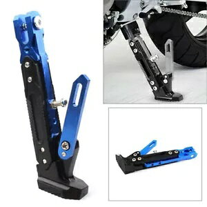 X`[I[goCmXbv߉\ȃLbNX^htbgTChT|[gX^hu[ Steel Motorcycle Non-slip Adjustable Kickstand Foot Side Support Stand Blue