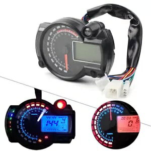 ユニバーサル LCD 桁 15000rpm オートバイスピードメータータコメーターゲージ走行距離計 Universal LCD Digit 15000rpm Motorcycle Speedometer Tachometer Gauge Odometer